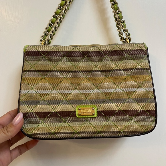 Moschino Cheap and Chic Pineapple Chain Shoulder Bag – Green & Brown Stripes - Picture 9 of 16